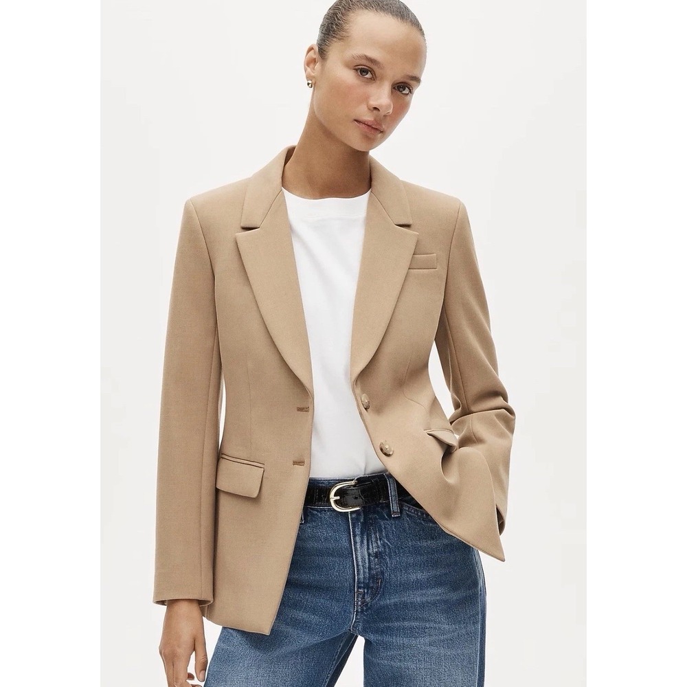 J Crew Madelyn Blazer in Four-Season Stretch Heather Burnished Saddle Size 8 NEW